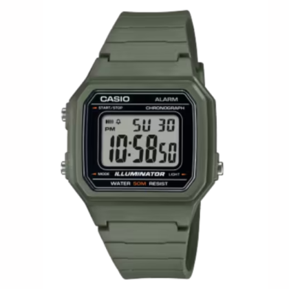 Casio General W-217H-3AV Green Resin Band Men Watch